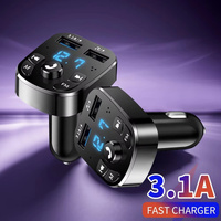 1/3/6pcs Car Mp3 Player Dual USB Fast Charger FM Receiver Bluetooth Compatible 5.0 FM Transmitter USB Flash Drive Plug Car Kit