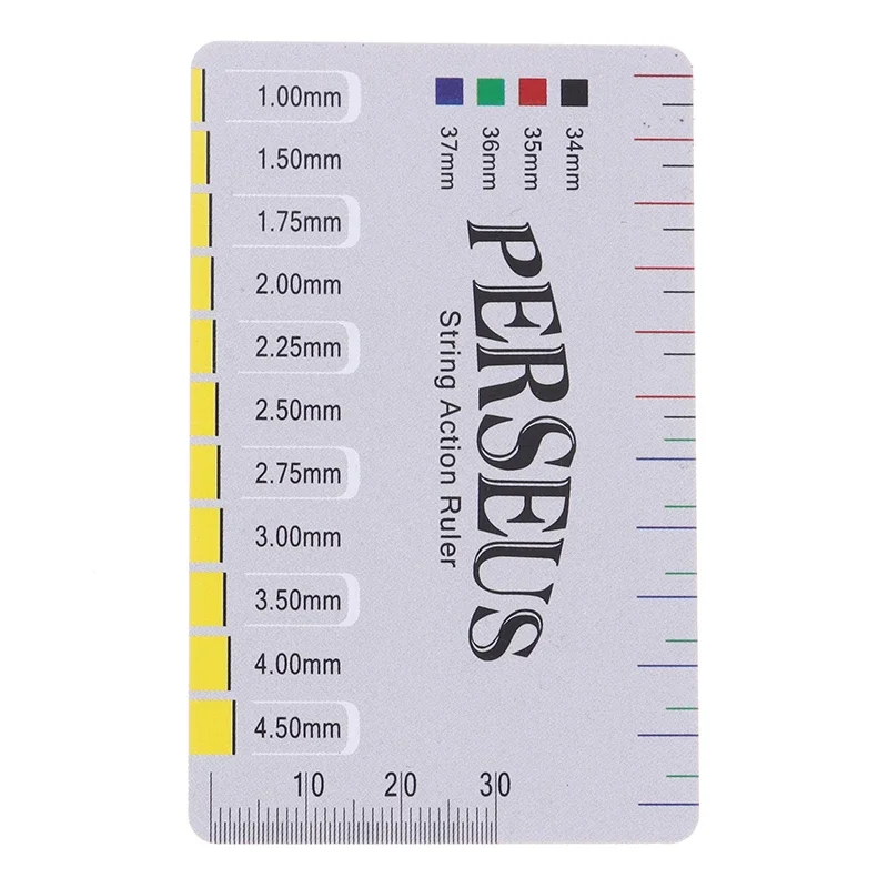 1 قطعة البلاستيك الفولاذ المقاوم للصدأ وتر غيتار عمل مقياس حاكم سلسلة الملعب حاكم بطاقة Luthier أداة لآلات سلسلة