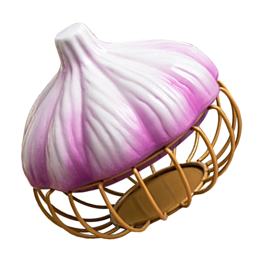 

Creative Garlic Basket Multi-Function Kitchen Food Egg Snack Holder Exquisite Workmanship Long Lasting Decorative Storage