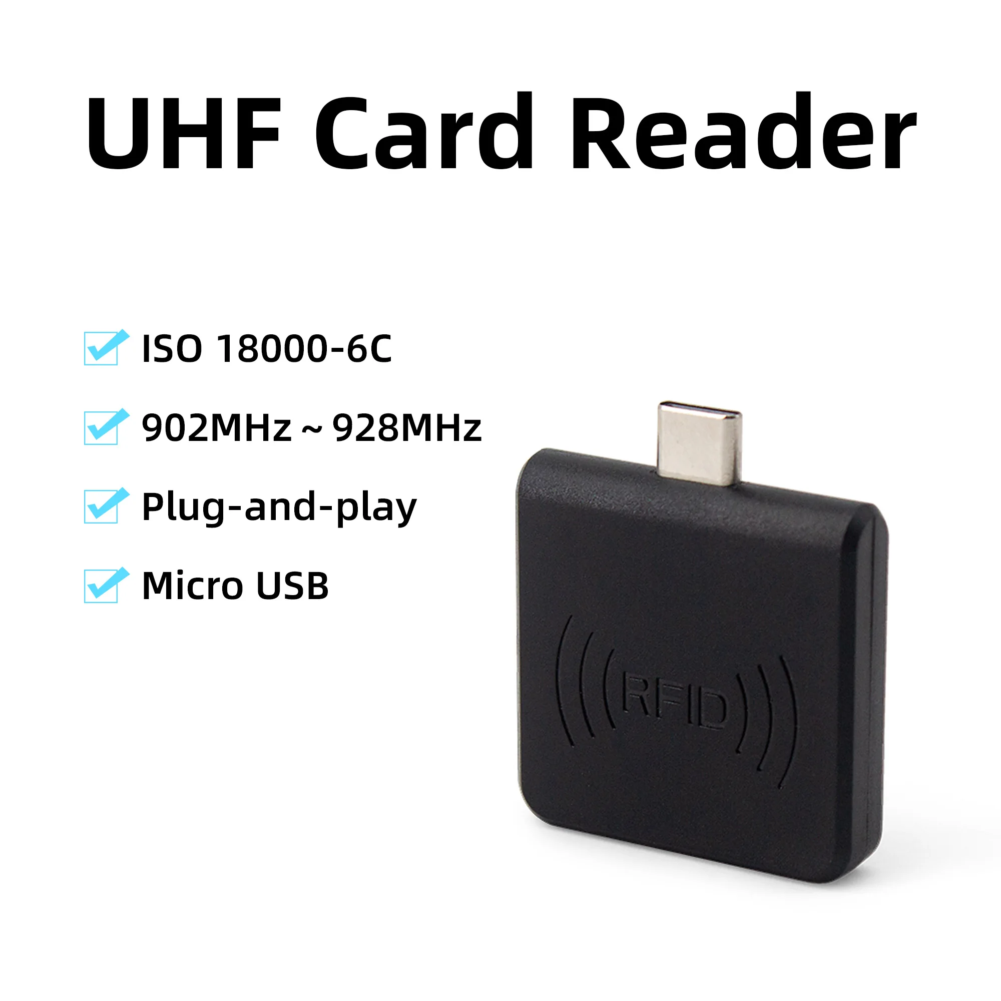 R65H 902MHz～928MHz Micro USB UHF RFID Android Reader (with Keyboard Emulation) Mini Size Reader OTG Handheld Portable Reader