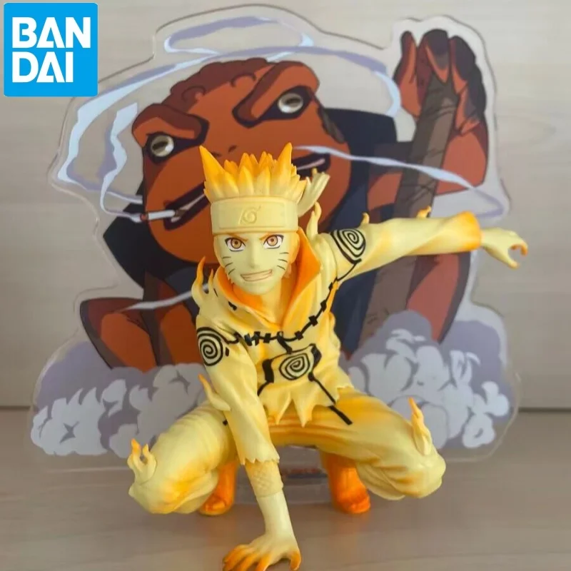 14.5cm Bandai Naruto Panel Spectaclee Whirlpool Naruto Spiritual Technique Toad Ki Handmade Figure Model Birthday Or Xmas Gift