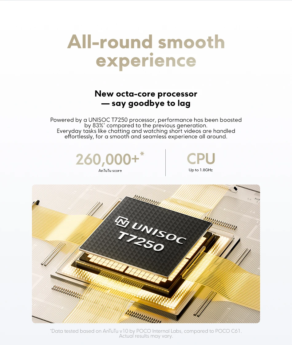 Global Version POCO C71 UNISOC T7250 processor 32MP AI dual camera Immersive 6.88” display 15W fast charging AI face unlock