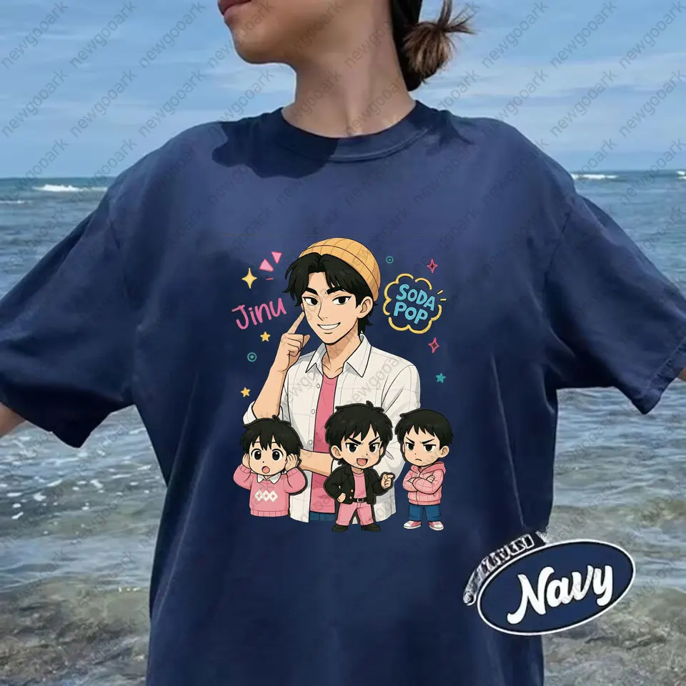 여름 여성 K팝 데몬 헌터 사자 보이즈 티셔츠 하라주쿠 O넥 캐주얼 셔츠 선물 의류 면 반팔 티셔츠 만화 Op 티