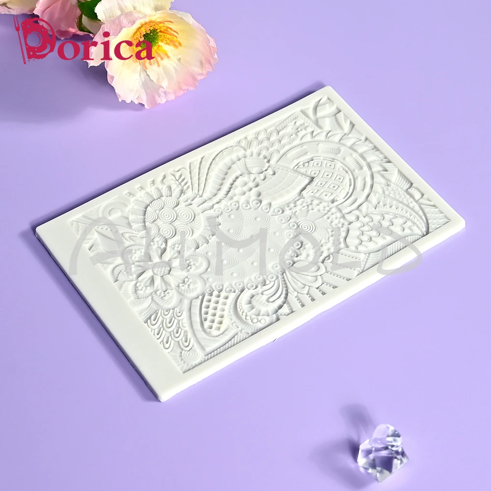 Flower Classical Relief Design Silicone Mold Chocolate Fondant Mould DIY Resin Clay Model Cake Decorating Tools Kitchen Bakeware