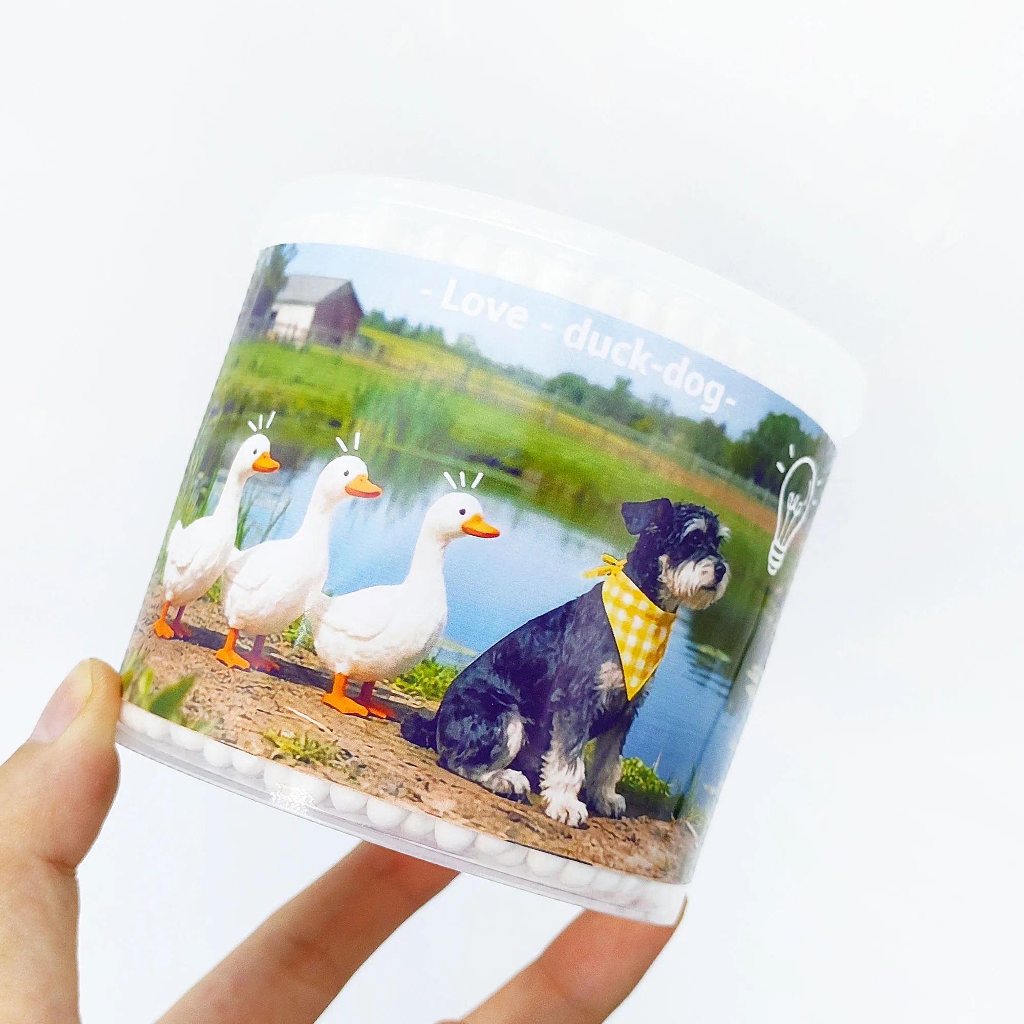 300 قطعة من مسحات القطن ذات طابع حيواني، مسحات قطنية سميكة برأسين، مسحات قطنية مستديرة مزدوجة.