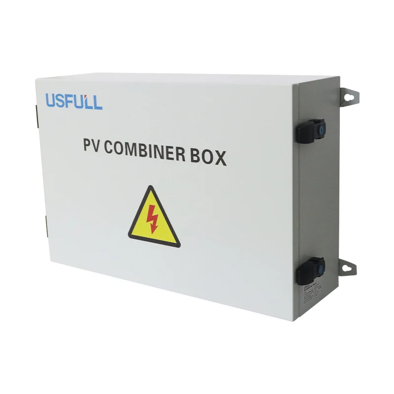 USFULL PV Combiner Box IP65 DC combination lock box 8 strings  IN 1 OUT iron shell