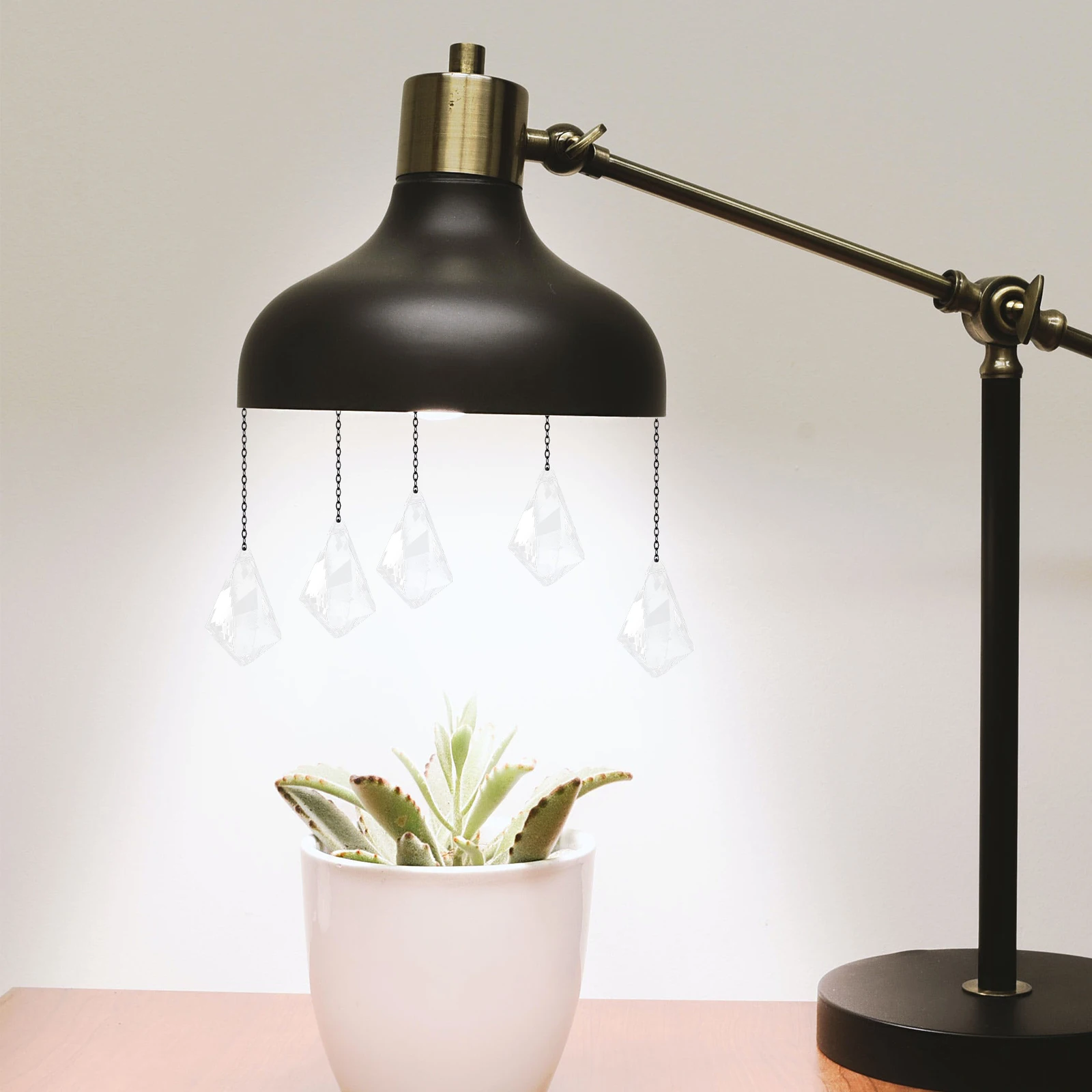 

6Pcs Crystal Pendant Hanging Charms Small Lightweight Chandelier Decorations Prisms for Wedding Christmas Lighting