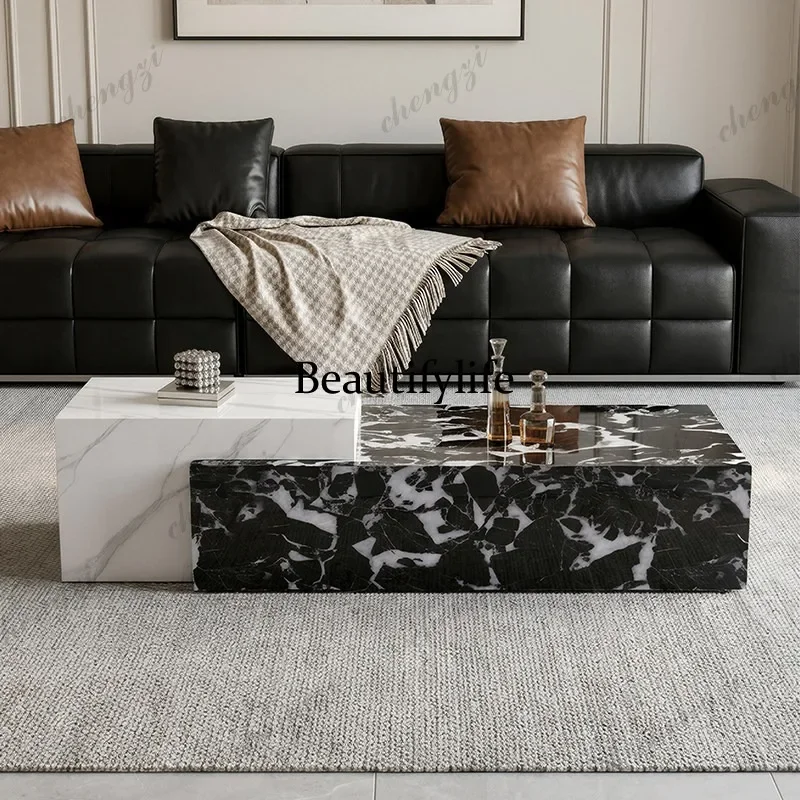 H132 Slate coffee table living room home new modern simple high-end marble coffee table combination