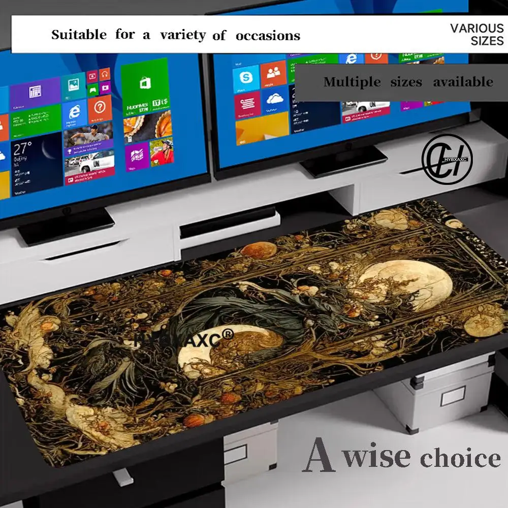 

XAXC Mouse Pad Gaming Magic Mystic Ancient Vine XL Custom Mousepad Mechanical Keyboard Pad Carpet Office Accessories Mouse Mats