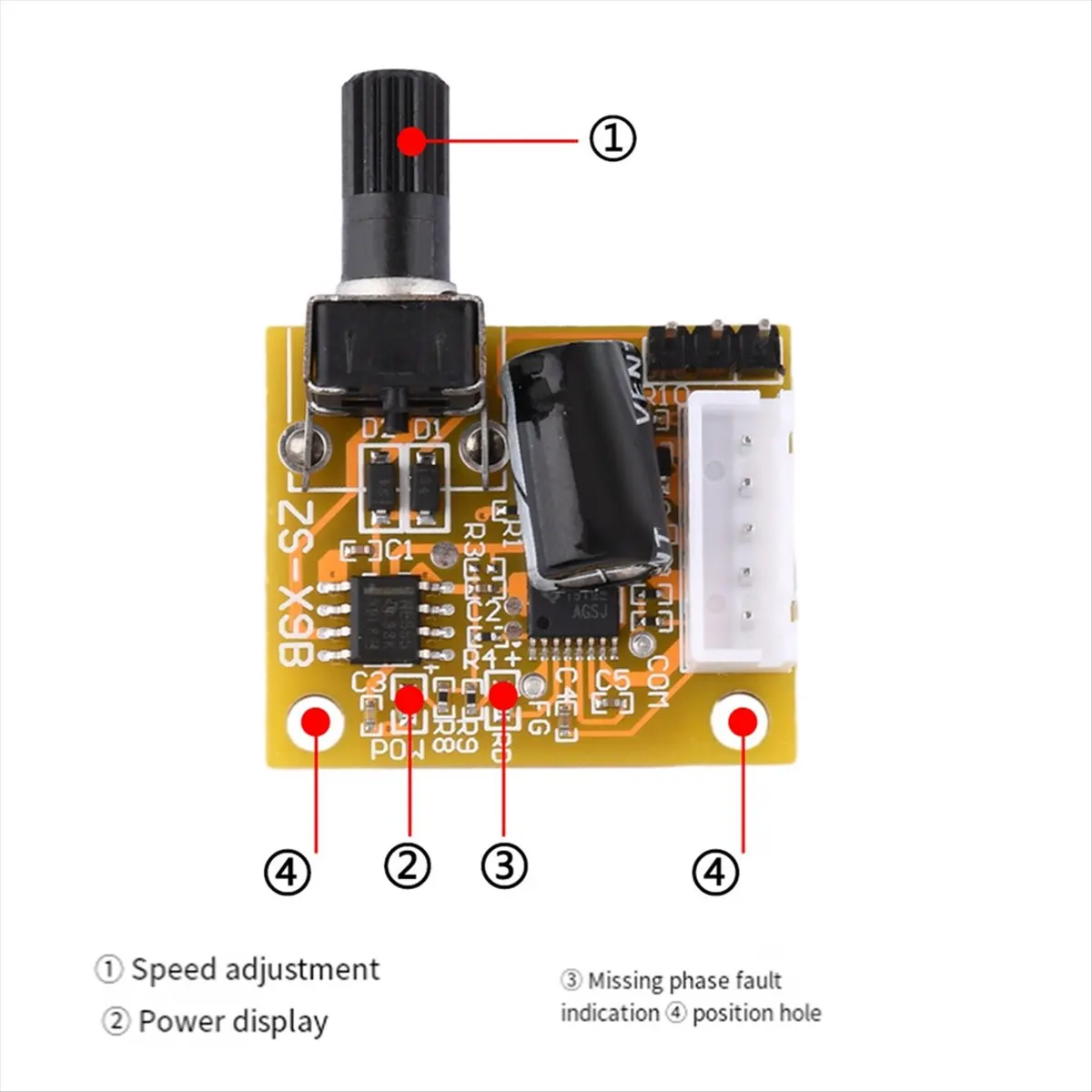 ABGN BLDC 3-Phase Brushless Motor Driver DC5V-15V 2A 15W DC Motor Speed Controller Sensorless Board Module Power Supply