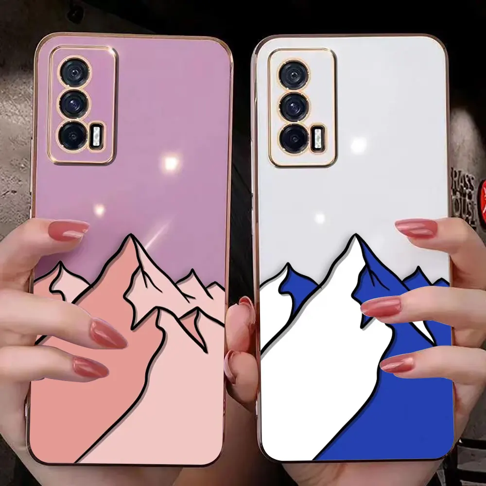 Cover Smooth E-TPU Phone Case OPPO A15 A16 A17 A78 A58 A53 A54 A57 A72 A73 A74 A91 A92 A94 A96 Case Shell Cartoon Mountain Range