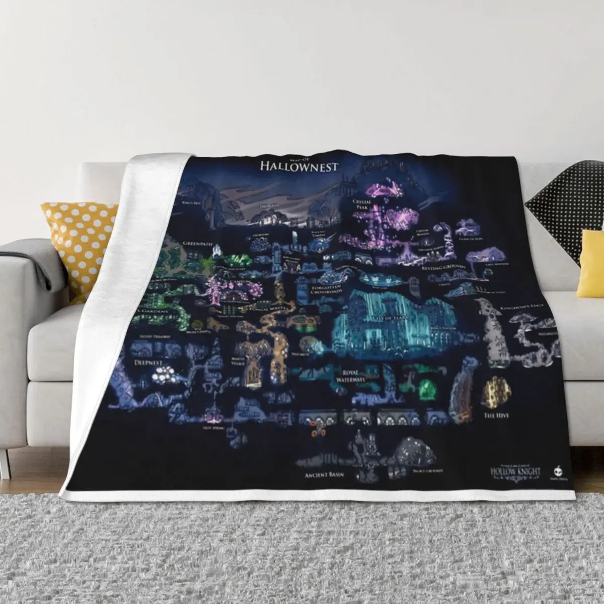 

The Hallownest Poster metal print tapestry Throw Blanket Cute Plaid Thin Bed Fashionable Blankets For Sofas Blankets