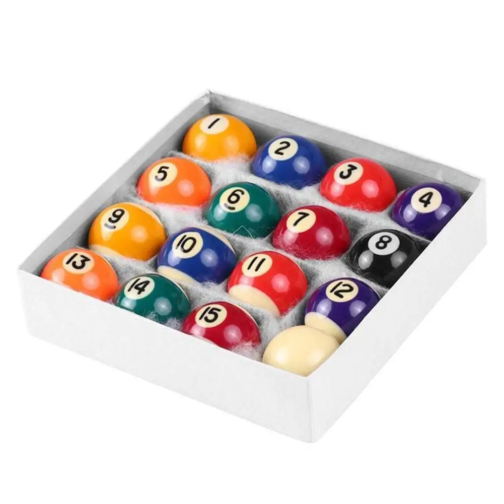 25MM Children Billiards Table Balls Set Resin Small Pool Cue Balls Full Set