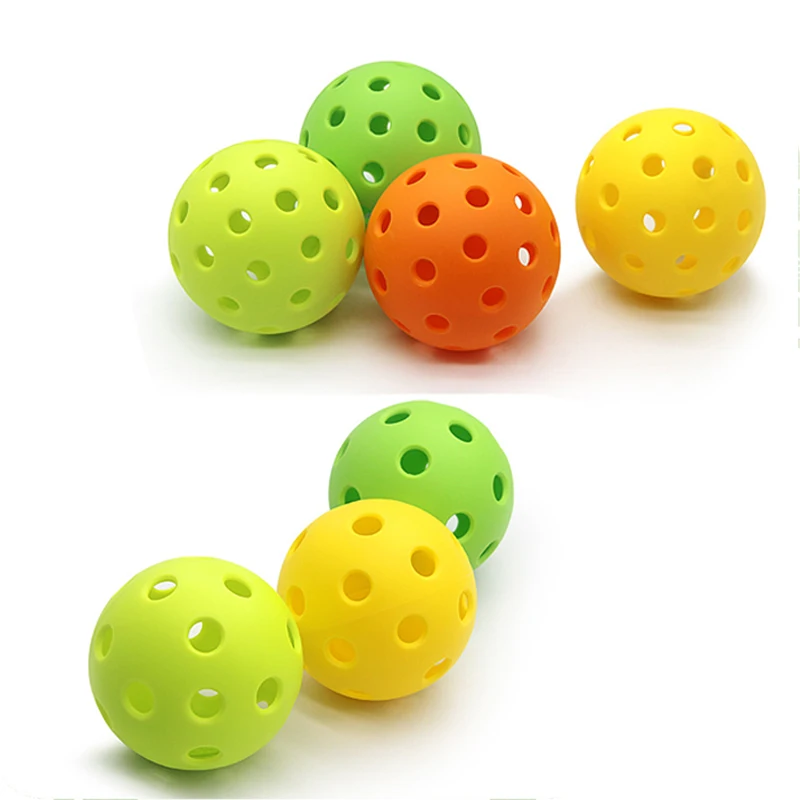 26/40 Holes Indoor Outdoor Pickleball Colorful 74mm Injection Molding Hot Melt Durable Pickleballs for Competition and Practice