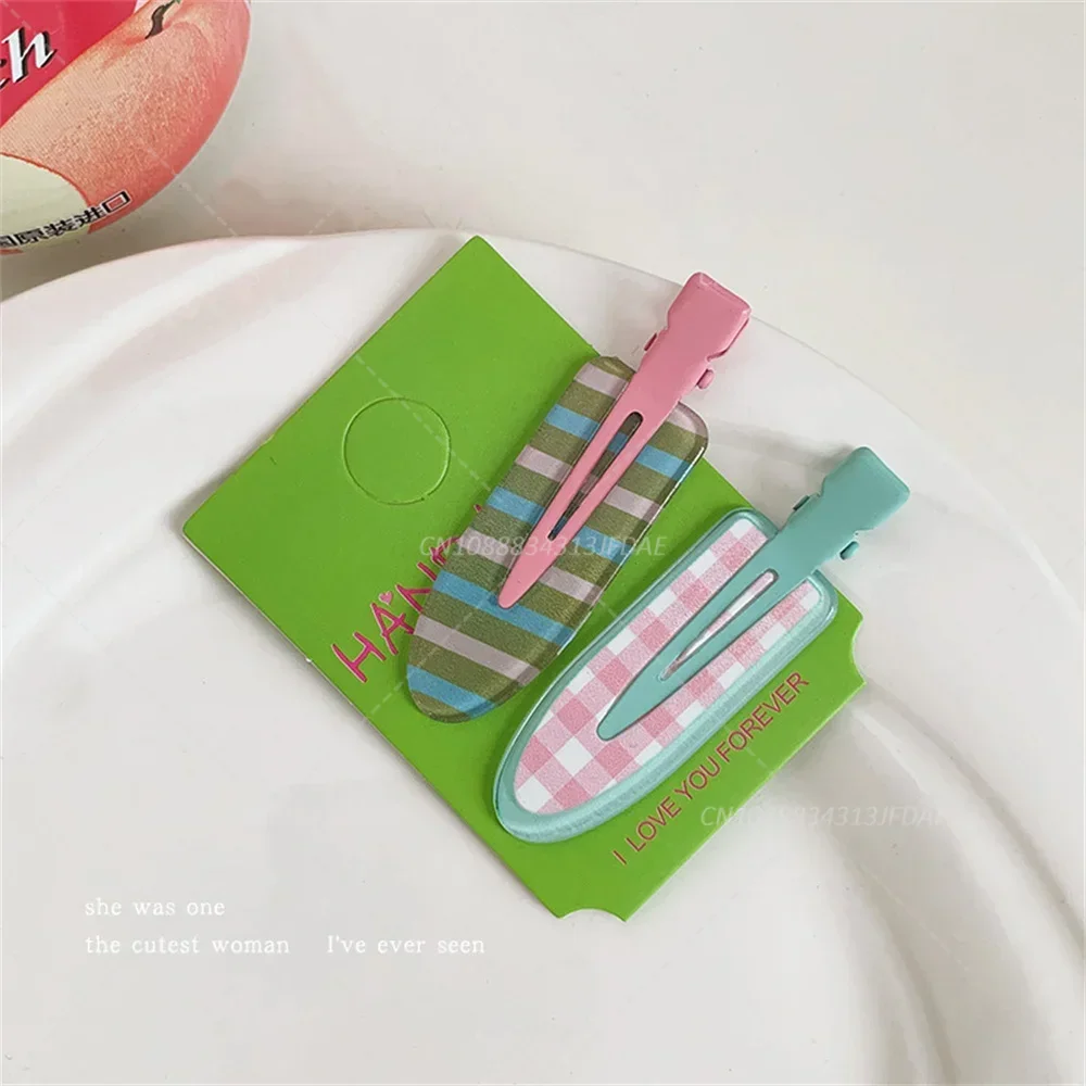 Seamless Candy Color Hairpin Fruit Hair Bang Clip Summer Hairpin No Crease Acrylic Barrette Hair Side Clamp Hair Accessories