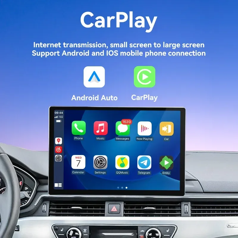 Universal 13.3 INCH Android Screen Car Radio player with GPS Navigation Multimedia System WiFi BT CARPLAY