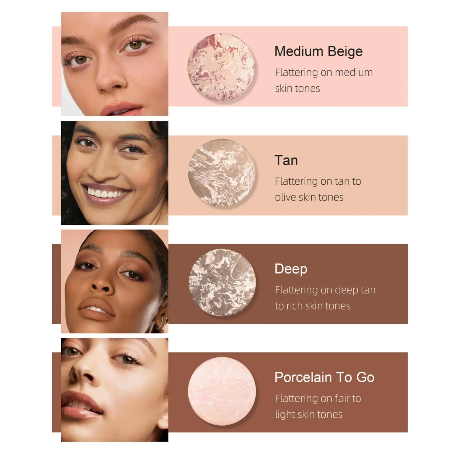 7-kleuren Baked Duo Matte Finishing Powder Foundation Compact Waterdicht Langdurig Volledige dekking Make-upbasis Gladde huid