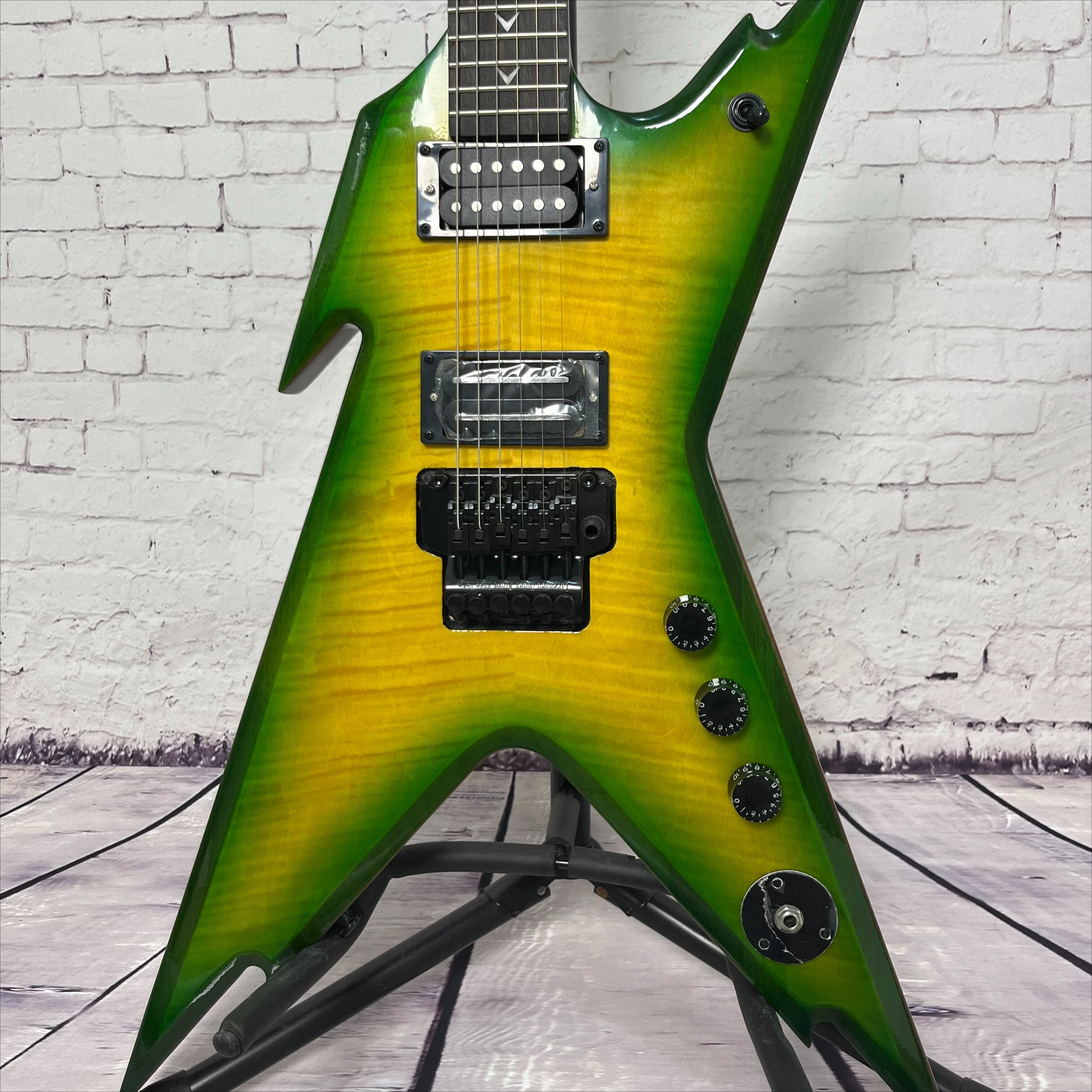 

Электрогитара зеленого цвета с эффектом солнечных лучей, 24 лада, двойные хамбакеры, бесплатная доставка