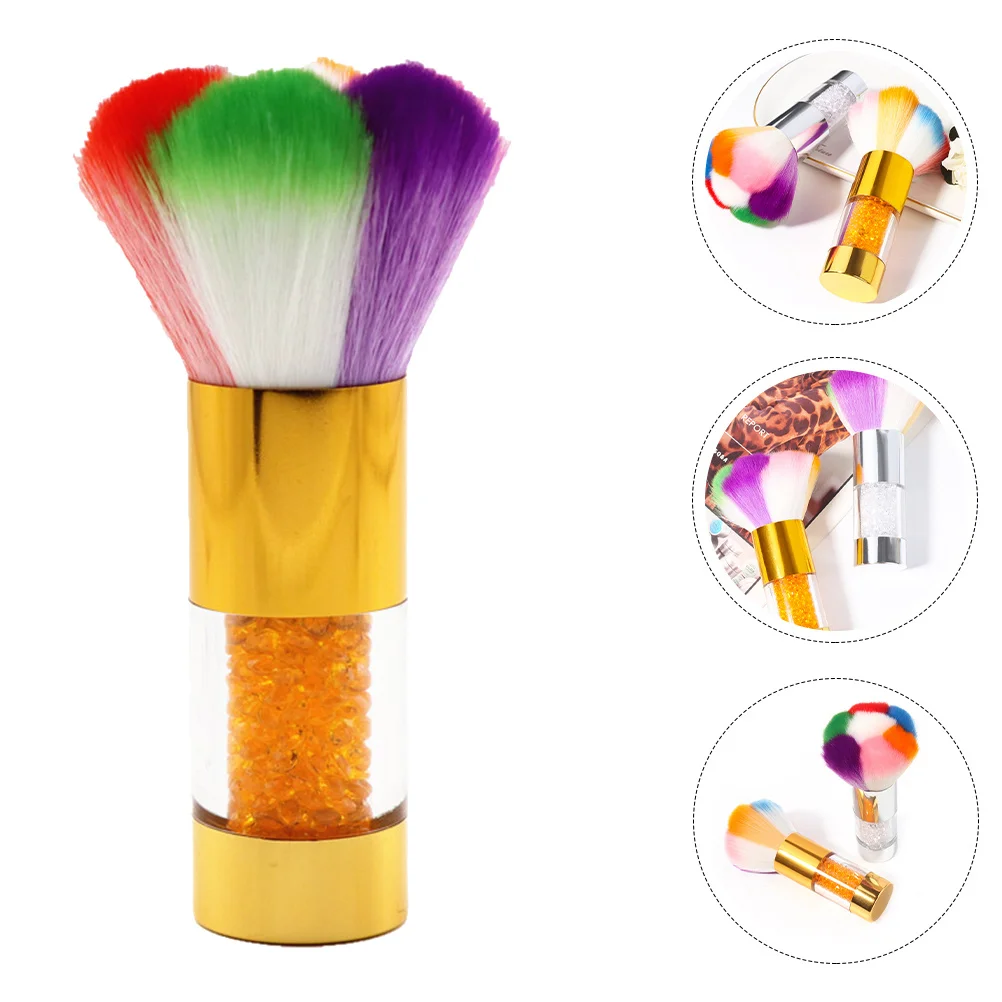 1 pz spazzola per polvere per unghie durevole e confortevole strumento per la pulizia delle setole scrubber per unghie manicure spazzola per la pulizia delle unghie