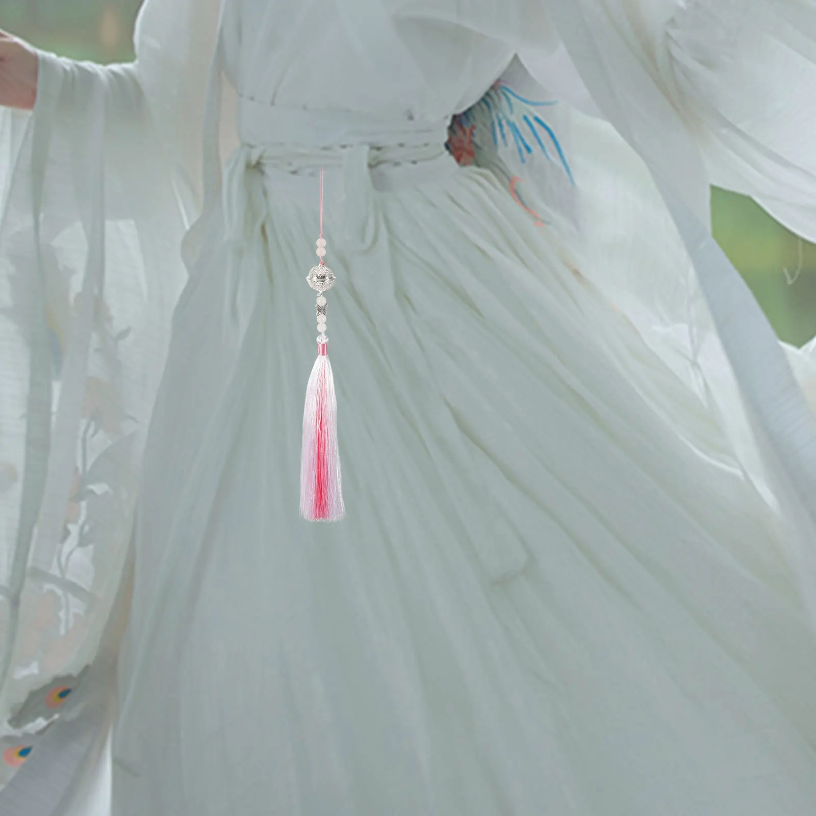 

2Pcs Ancient Chinese Tassel Pendants Retro Waist Ornaments Bell Charms Costume Accessories Elegant Home Decoration