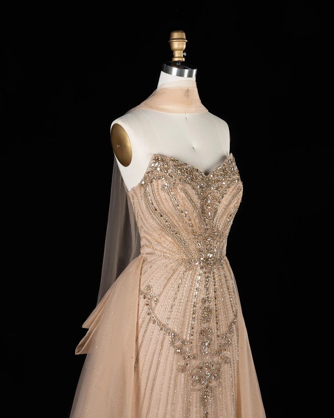 Sharon Said Abendkleid Luxus Meerjungfrau Sweetheart Tüll Perlen Kristalle Dubai Formelles Party-Hochzeitsgast-Kleid SS068 Maßanfertigung – Detail 17