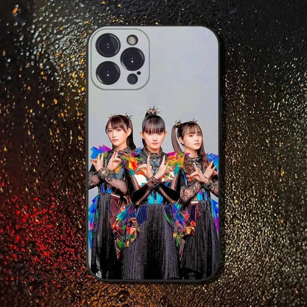 B-BABYMETAL Rock Band Phone Case For iPhone 16,15,14,13,12,11 Plus,Pro Max,XS,X,XR,SE,Mini,8,7,Soft Silicone Black Cover
