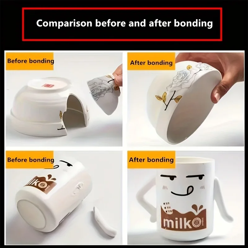 Quick-Dry Adhesive, Multi-Purpose Super Strong Bonding Agent for Ceramic, Leather, Repairs, Crafts and Household Use,, Suit