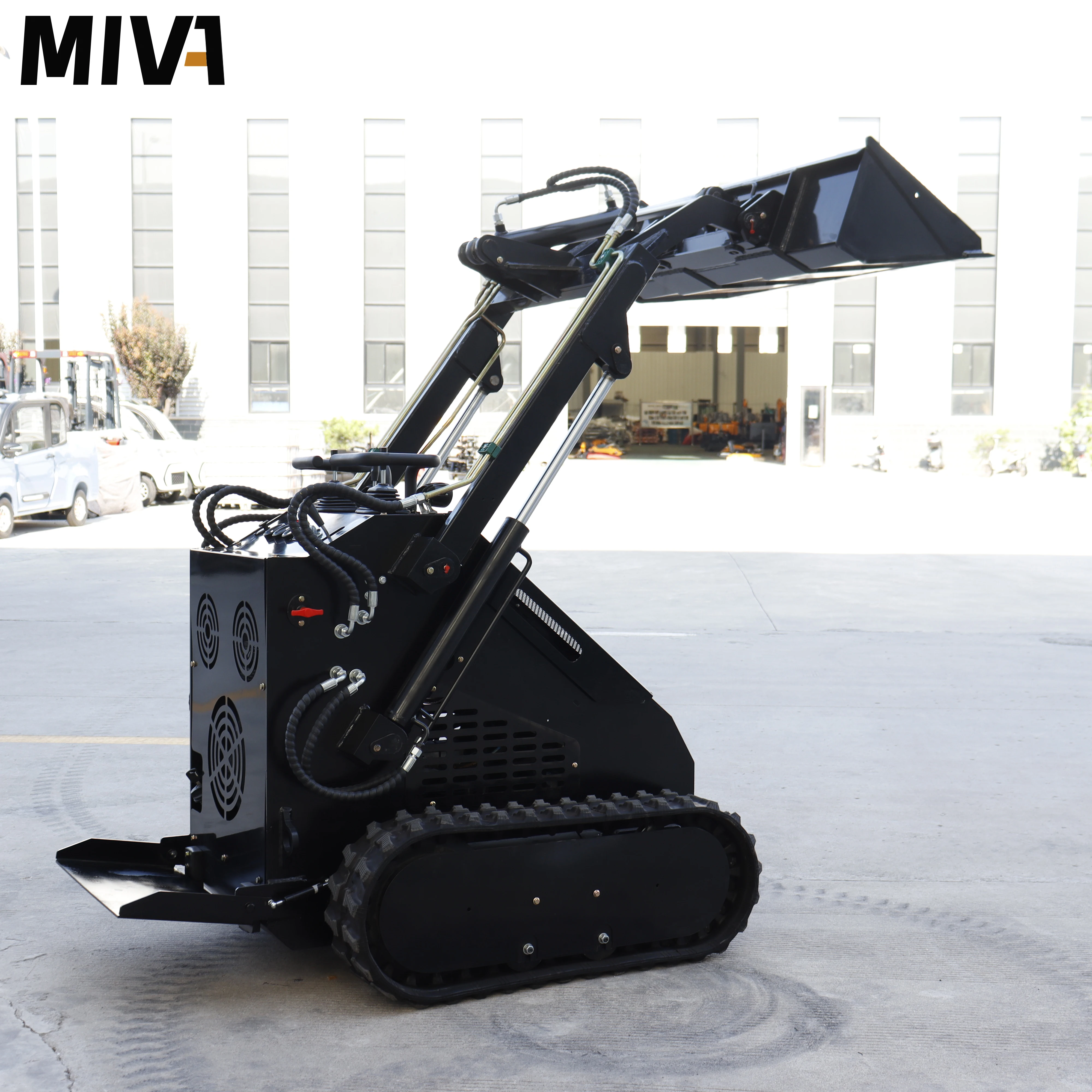 Euro 5 EPA Mini Skid Steer Loader Walk Behind Crawler Mini Skid Steer Loader Customized For Sale Low Noise Small Loader