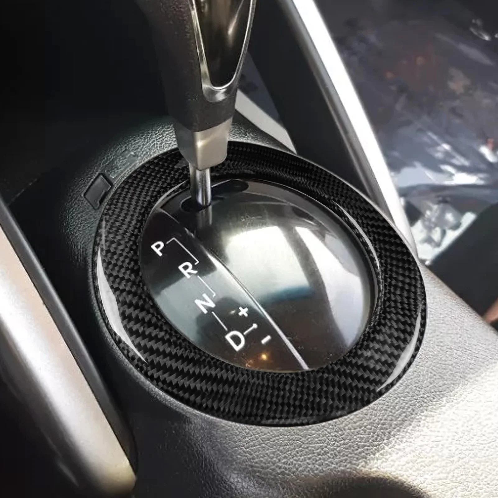 For Hyundai Veloster FS 2012-2017 Real Dry Carbon Fiber Gear Shift Base Frame Panel Cover Trim Car Accessories Modification
