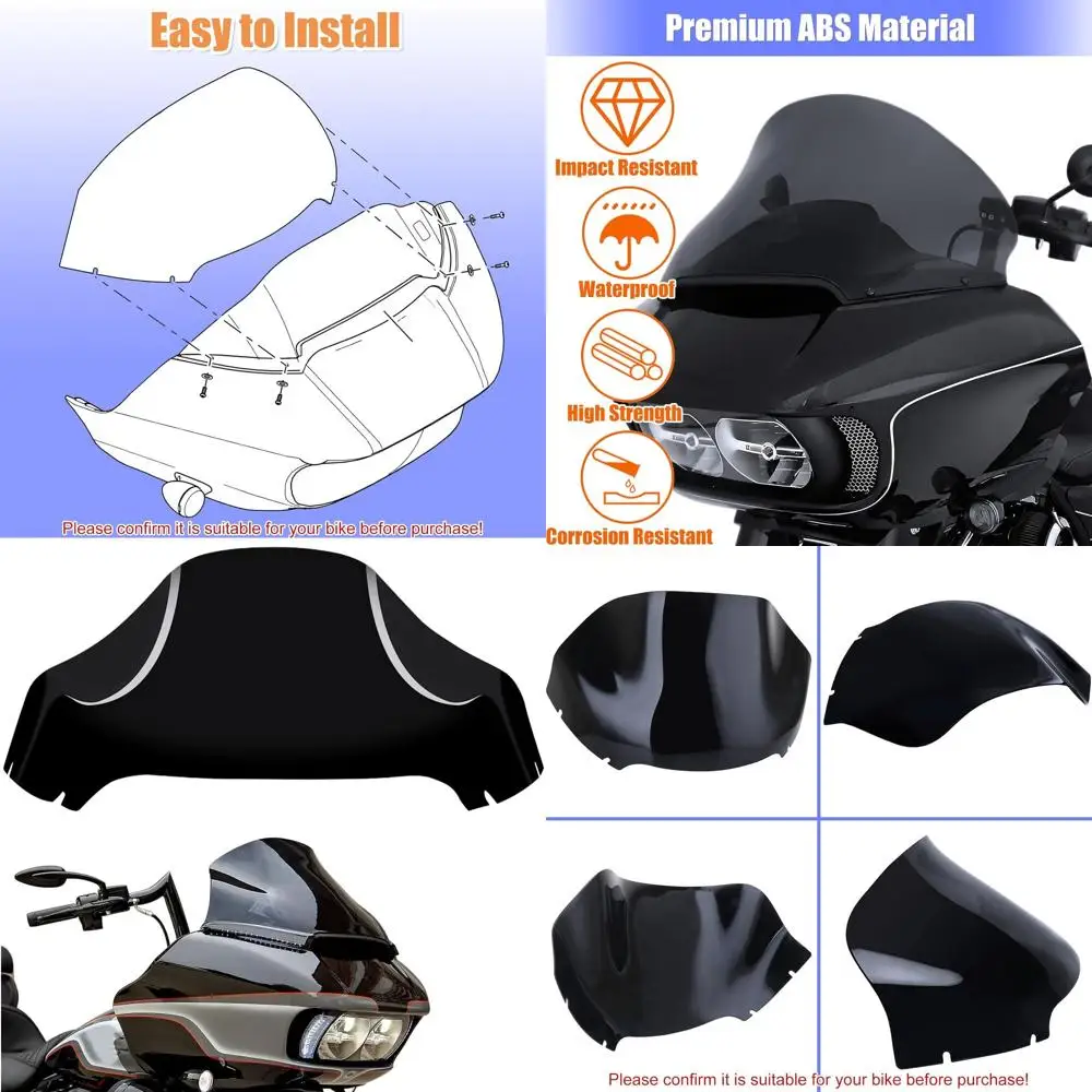 

13" Windshield for Road Glide FLTRX 2015-2023, Motorcycle Windscreen Splitter Wind Shield Visor Replacement Accessories for Harl