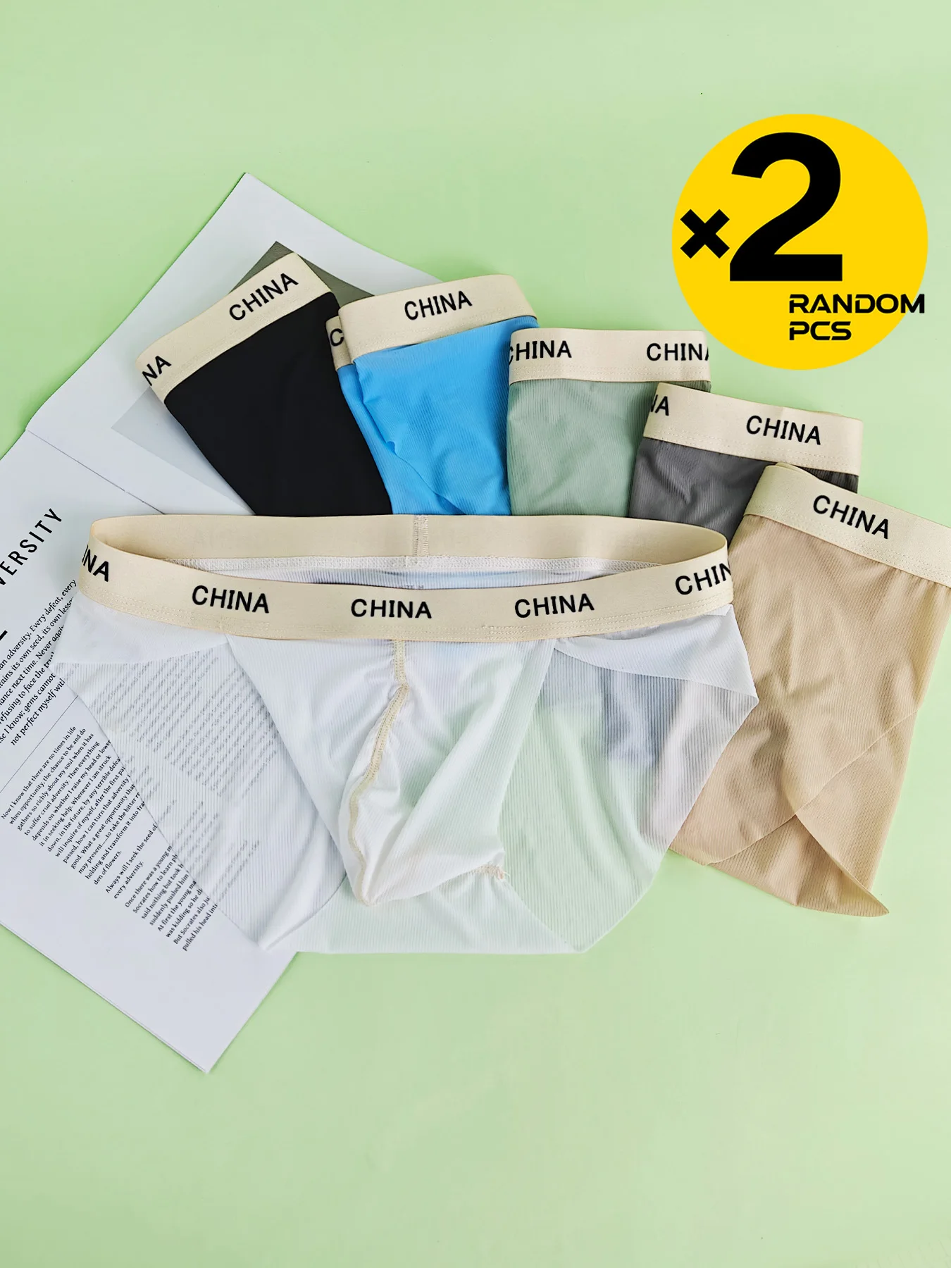 

Fashion Briefs Men Sexy Underpants Ice Silk Seamless Underwear Breathable Panties Men Soft Lingerie Knickers 2/3/4pcs