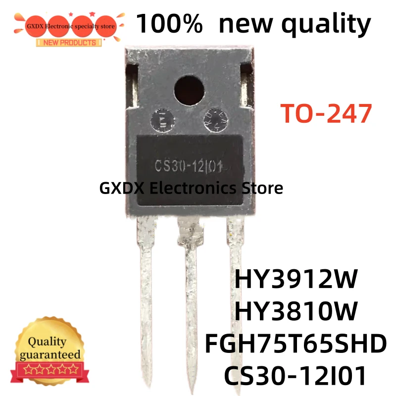 10-20piezas 100% nuevo  HY3912W HY3912 HY3810W HY3810P HY3810 FGH75T65SHD FGH75T65 CS30-12I01 CS30 CS3012I01 TO-247