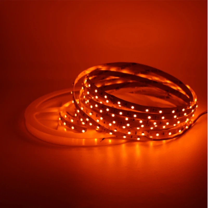 DC12V 2835 LED Strip LED Car Interior Decoration Light Wiring Neon Strip For Auto DIY Flexible Ambient Light with Orange light