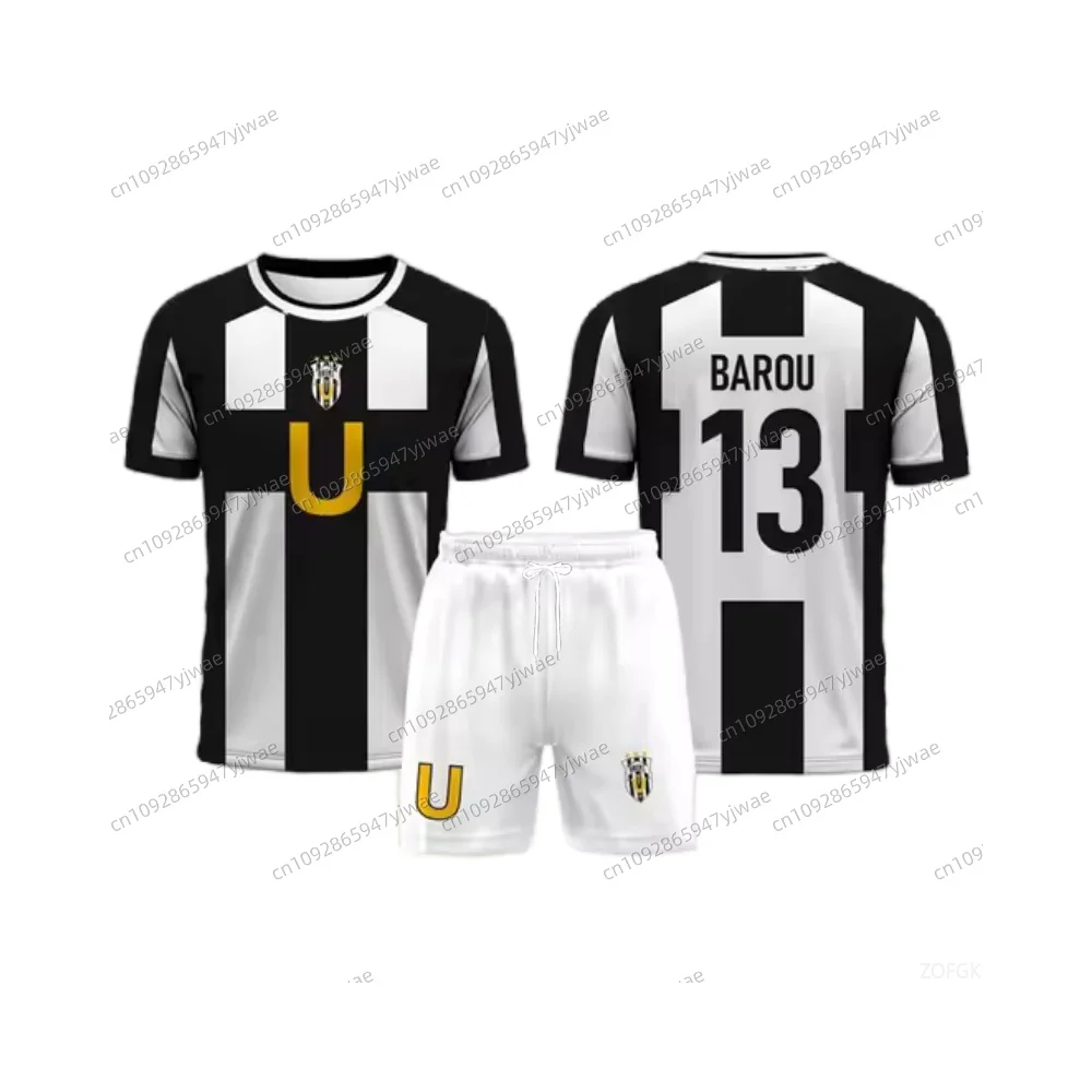 

Men's Soccer Jersey –Blue Lock Barou Shoei & Don Lorenzo Set Round Neck Gradient Short Sleeved Women's T-shirt Shorts Set