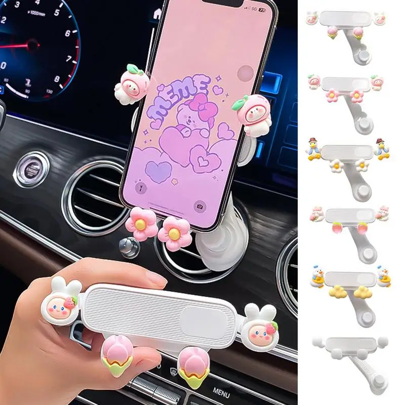 

Car Phone Bracket Auto Creative Cartoon Car Air Outlet Dashboard Mobile Phone Navigation Fixed Support Bracket Car Accessories