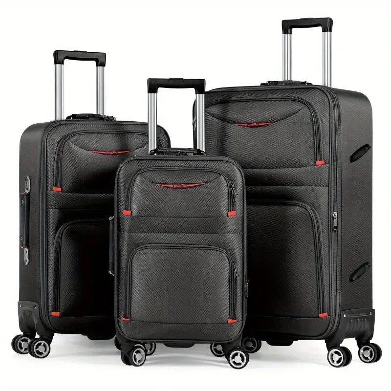 Detachable Wheel Suitcase Waterproof Luggage Carry-on Travel Bag Large Capacity Oxford Rolling Luggage Set Password Trolley Case