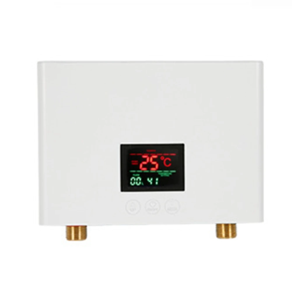 110V 220V Boiler Badkamer Keuken Muur Gemonteerde Elektrische Boiler Lcd-Temperatuur Display Wit Eu Stekker