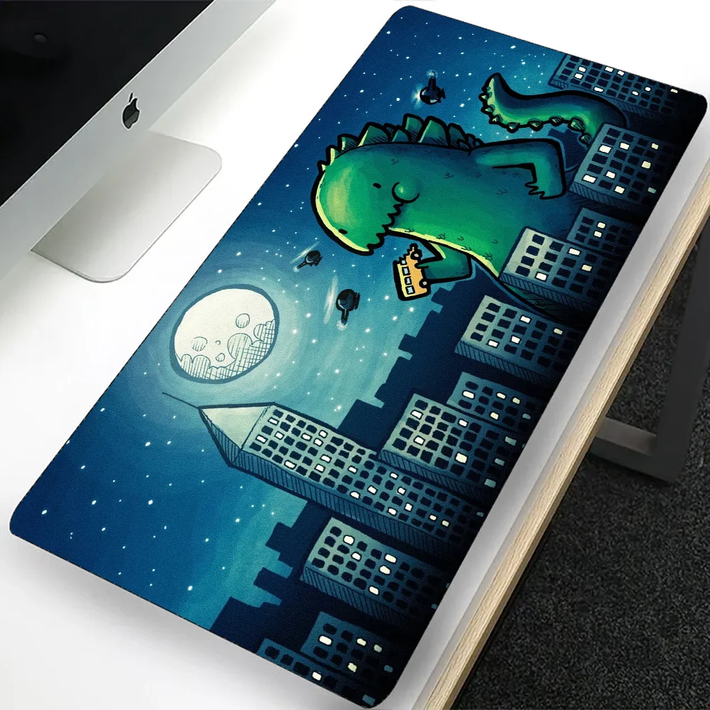 Anime Dinosaur Large Gaming Mouse Pad Computer Mousepad PC Gamer Laptop Mouse Mat Office Mausepad Silicone Keyboard Mat Desk Pad