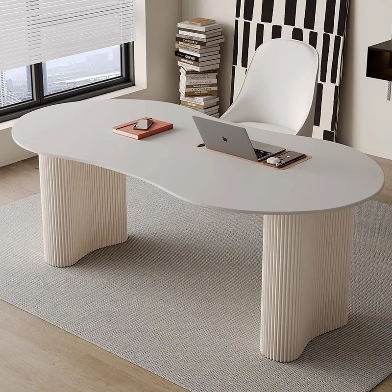 

Special-shaped rock slab desk designer personalized consultation room computer table rock slab countertop desk beauty salon