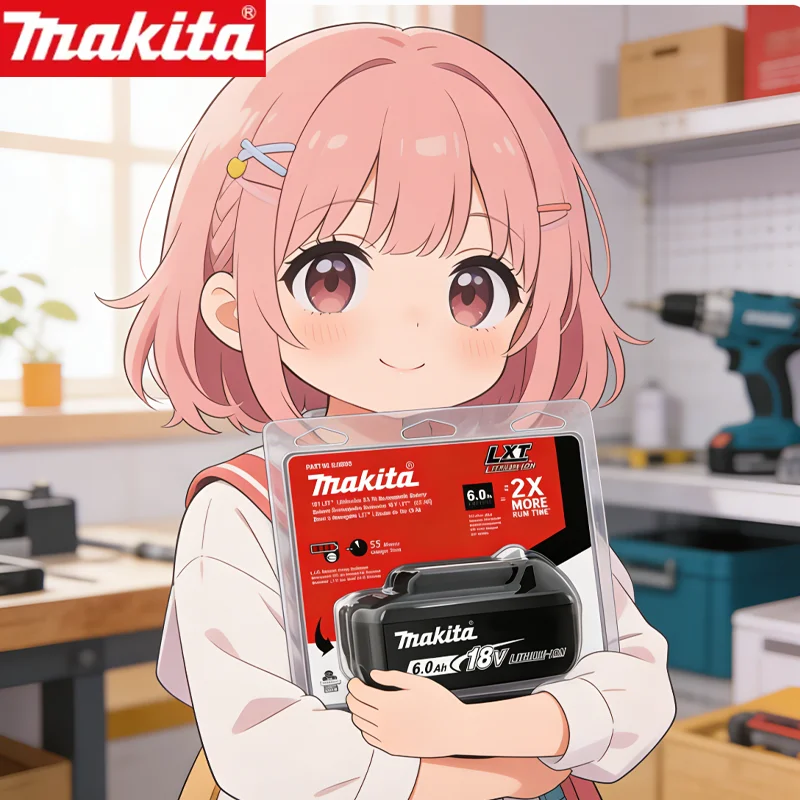 

100% original Makita battery, 18V 6.0Ah rechargeable battery, replacing Makita BL1830BL1840BL1850BL1860B, power tool battery