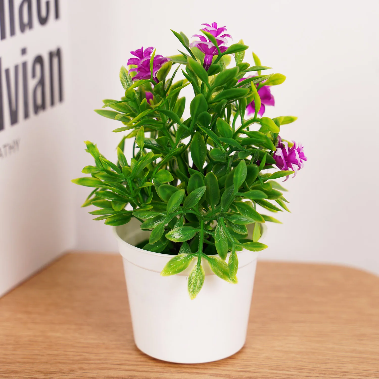 Fake Flowers Small Simulated Tree Office Artificial Plants Bonsai Pot Plants for Table Potted Ornament Office Garden Desk Decor