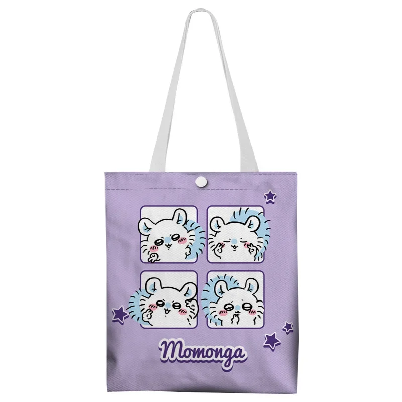 Neue Chiikawa Anime Kawaii Schulter Leinwand Briefpapier Tasche Student Hachiware Usagi Cartoon niedlich große Kapazität Lagerung Handtasche