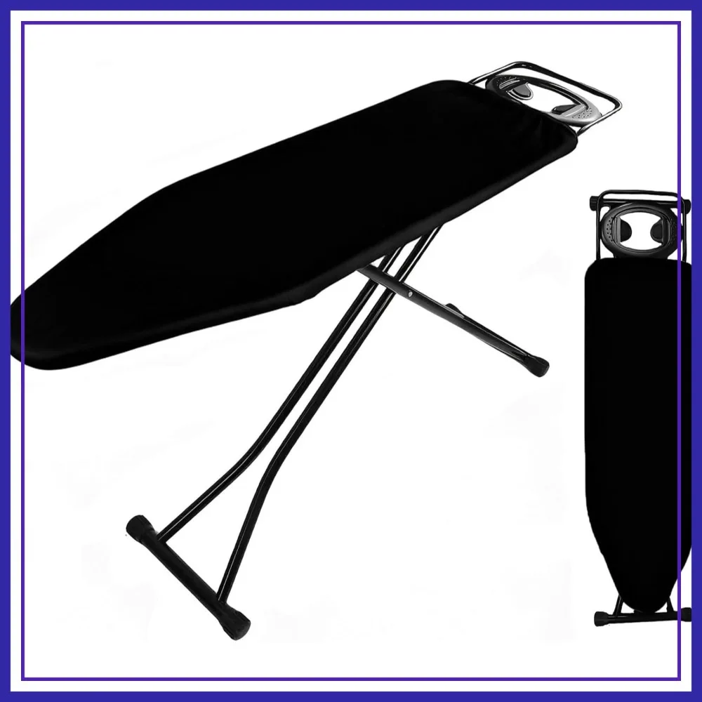 

58"x15" Full Size Ironing Board, Heat Resistant Cover, Ultra Thick Padding, Height Adjustable Heavy Duty Metal Frame, Non-Slip Foldable