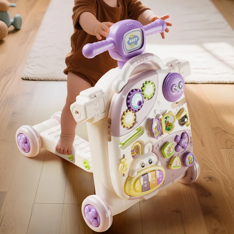 Push Walker-Spielzeug für Kleinkinder, Multifunktions-Lernwagen, Anti-Kipp-Lauflernhilfe, 1-jähriges Geschenk, Gehhilfe für Kleinkinder, sicher und stabil
