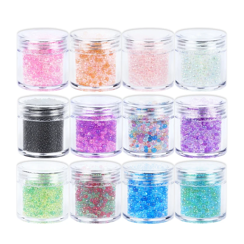 10ml Mix Crystals Beads For Nails Design Accessories Water Bubble Bead Drop Diamond Rhinestone Nail Art Supplies And Decorations