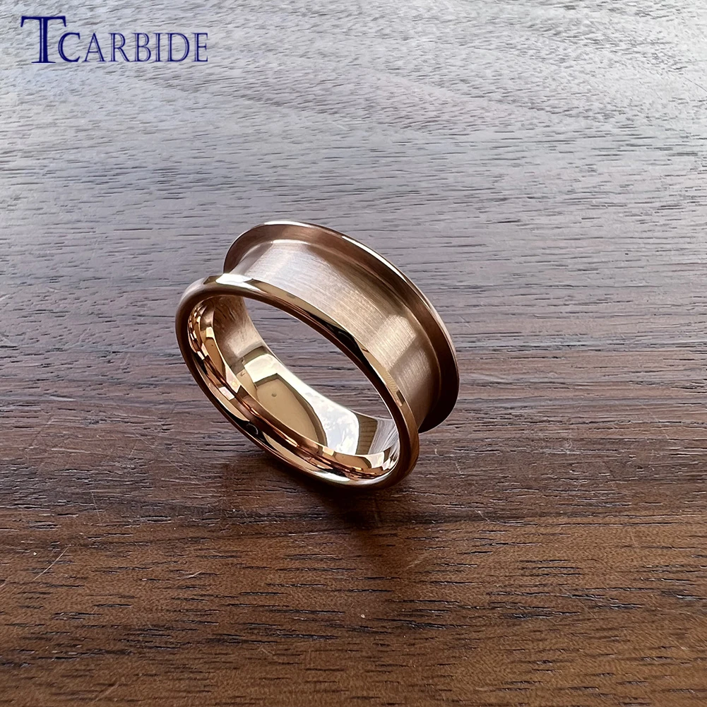 الجملة دروبشيبينغ 6 مللي متر 8 مللي متر التنغستن قناة حلقة الفراغات لترصيع العمل 4.0 مللي متر/6.0 مللي متر الأخدود القبة مصقول الانتهاء الراحة صالح