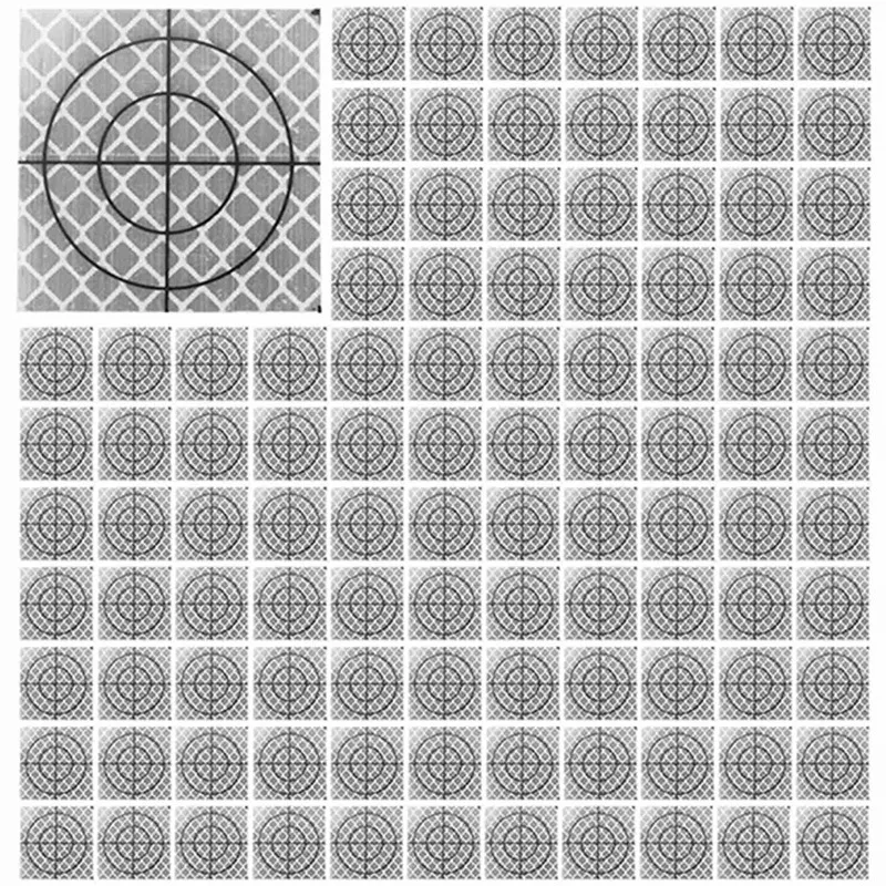 

N75R-600Pcs Prism Measurement Reflector Sheet Reflective Tape Target Total Station Tunnel Survey 40X40mm