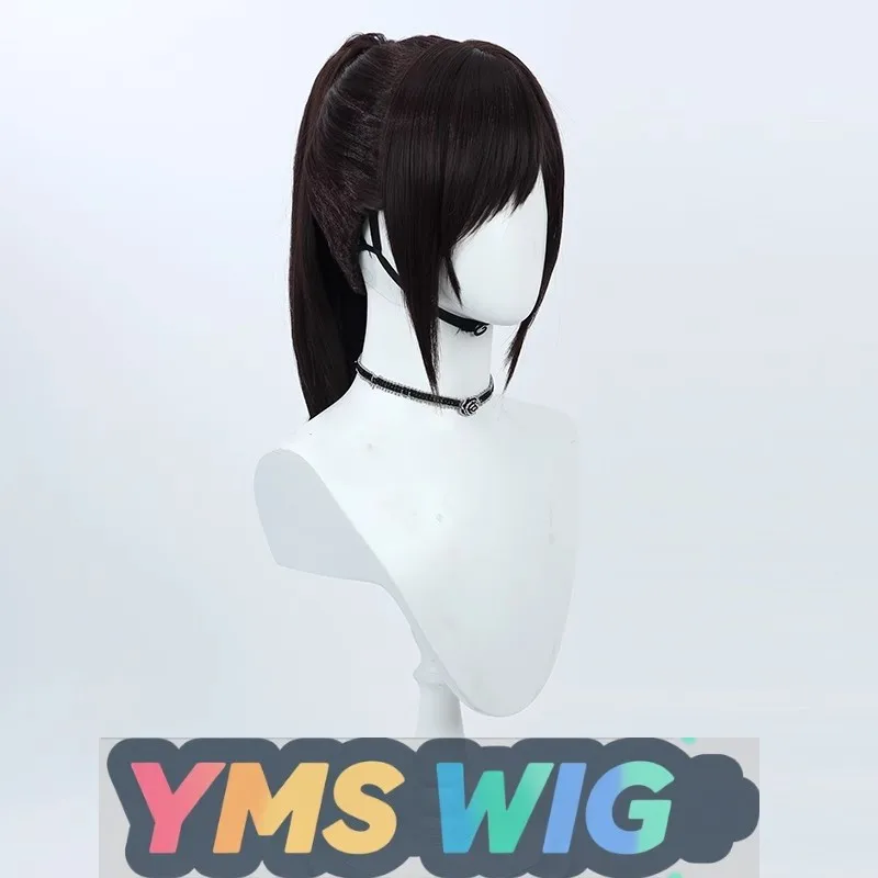 [YMS WIG] Attacco sulla parrucca gigante Sasha Cos Sasha Braus coda di cavallo alta marrone scuro