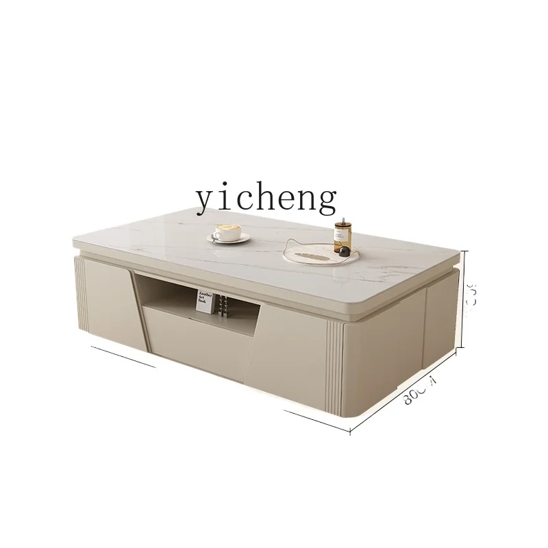 

Tqh Kung Fu Tea Brewing Stone Plate Set Suit Tea Table Integrated Cream Style Multifunctional Tea Table