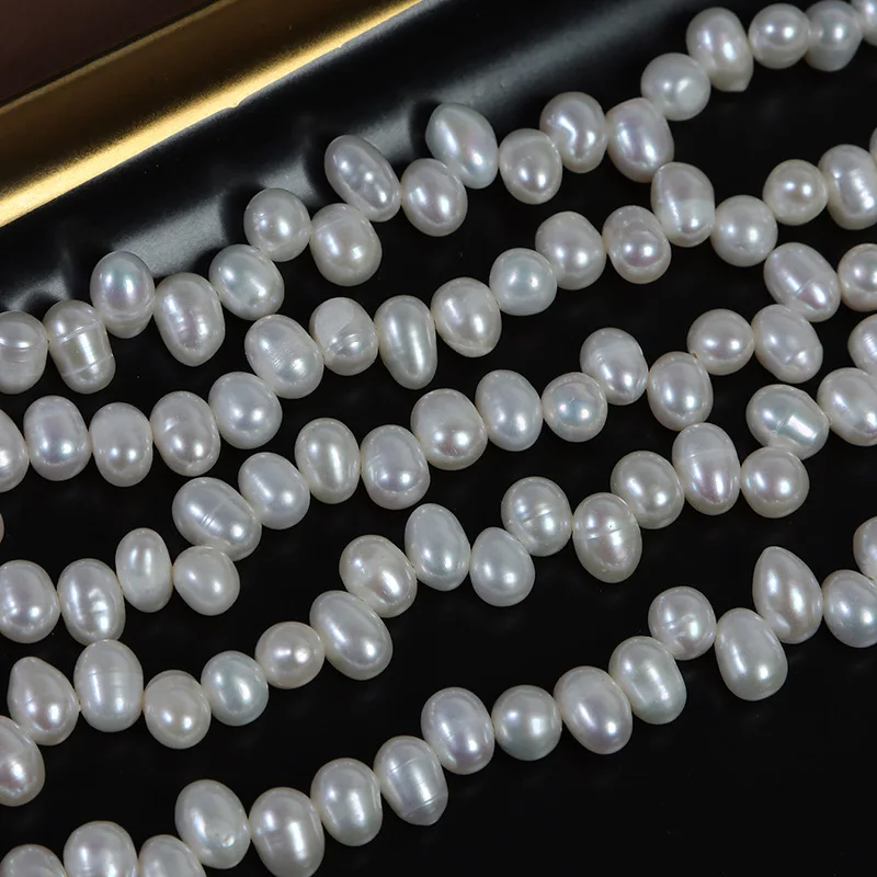 Irregular Natural Freshwater Pearl Beads Jewelry Accessories 4-5mm White Rice Drop Pearls Necklace Choker Bracelet DIY Women